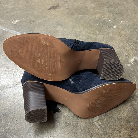 Top Secret Dark Blue Suede Booties with tassel, 40 - Picture 5 of 5